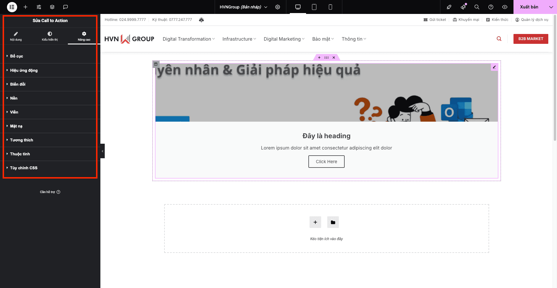 Hướng dẫn sử dụng Widget - Call to Action 14 Image2
