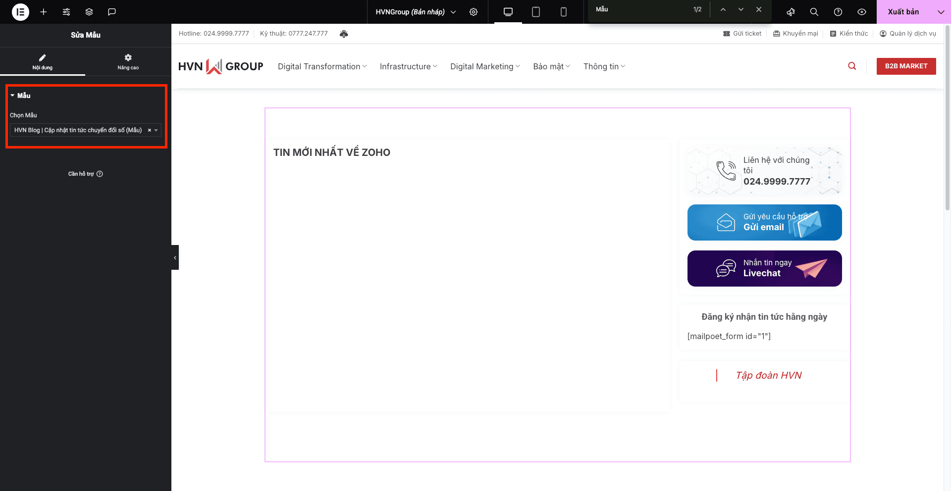 Hướng dẫn sử dụng Widget - Template 5 Image2