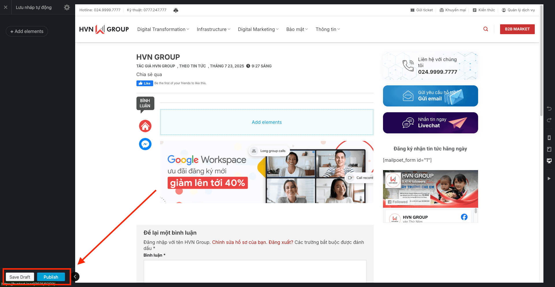 Hướng dẫn thêm / sửa / xóa một Bài viết (Post) mới UX Builder 19 Image3