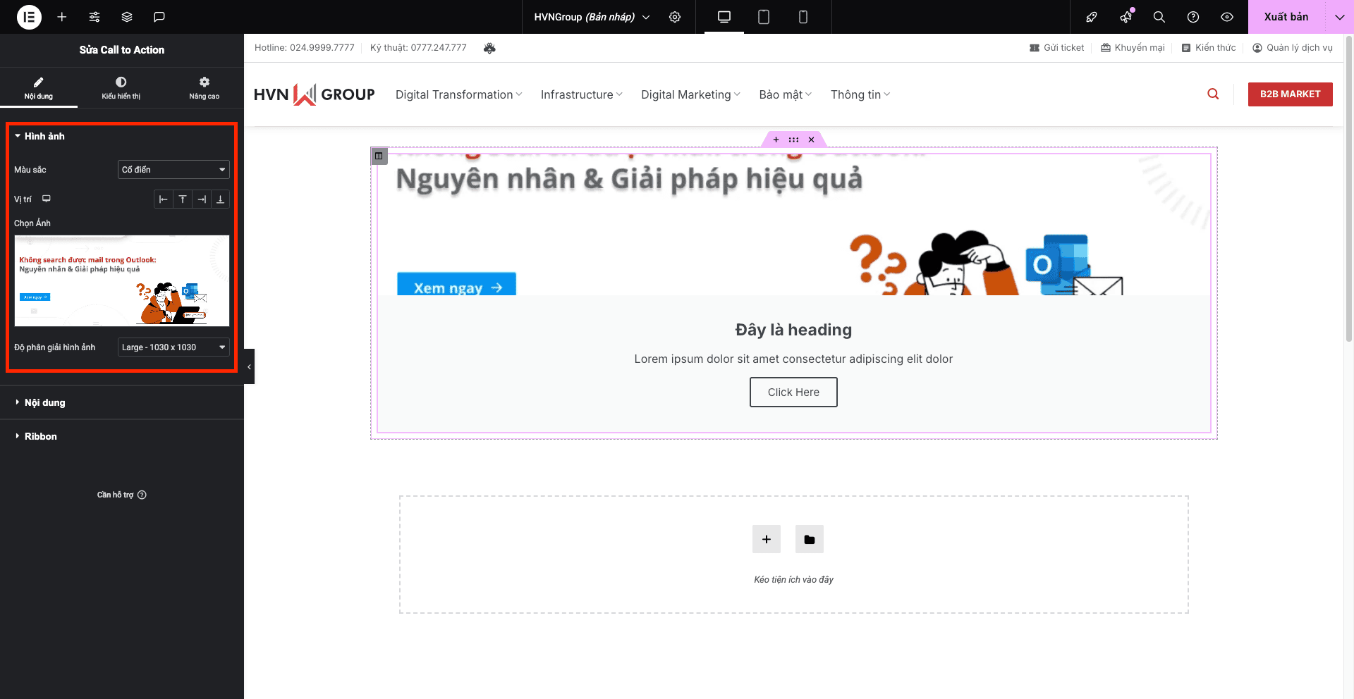 Hướng dẫn sử dụng Widget - Call to Action 9 Image3