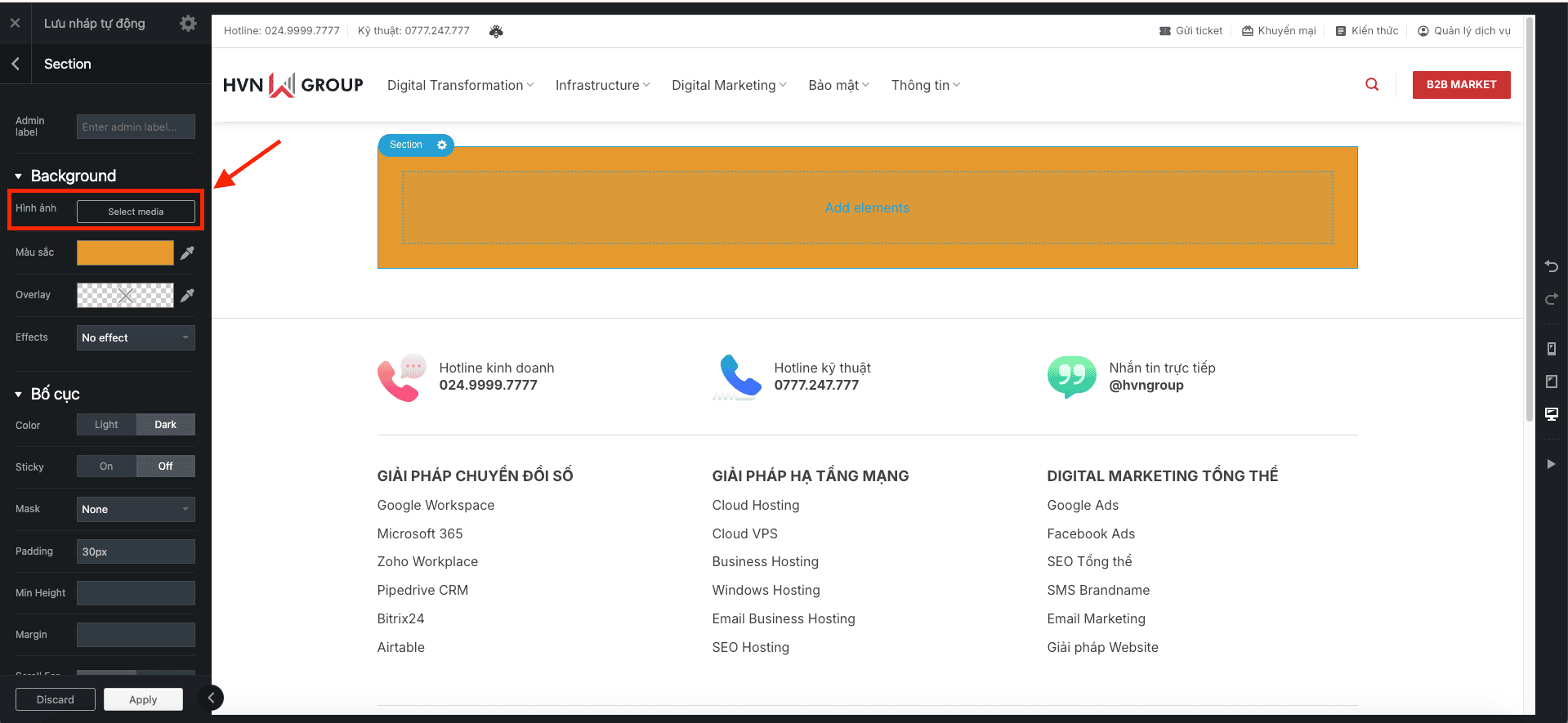 Hướng dẫn sử dụng Widget - Sections 15 Image4