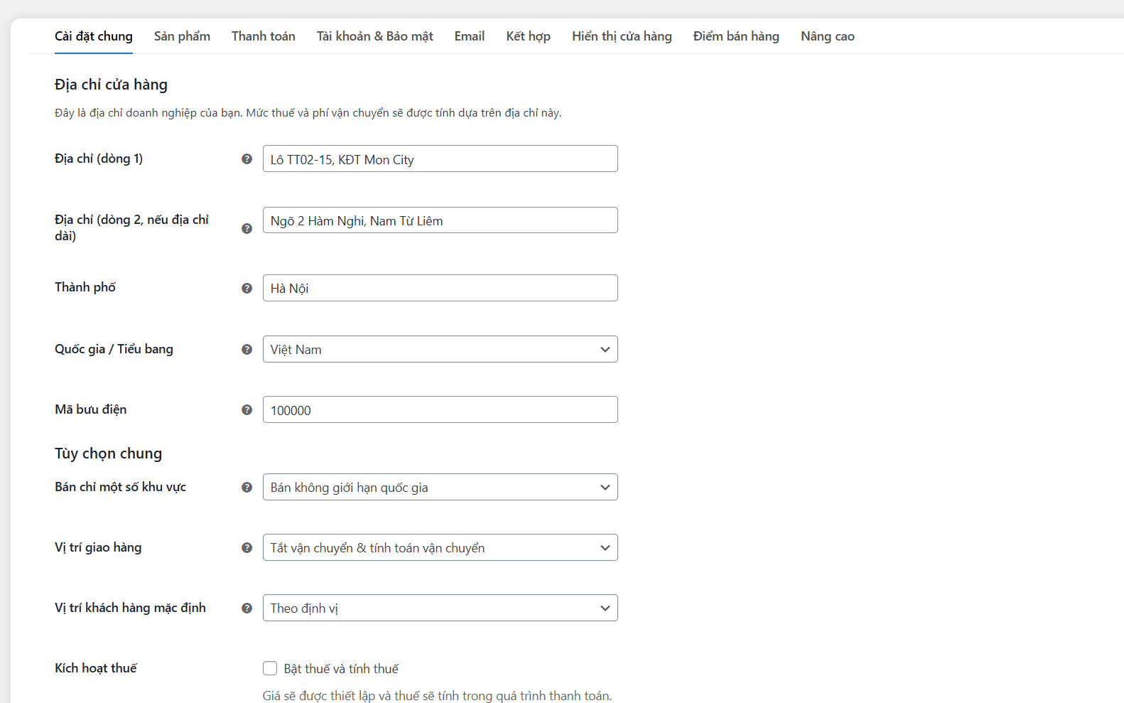 Hướng dẫn cấu hình chung Woocommerce 11 Image5