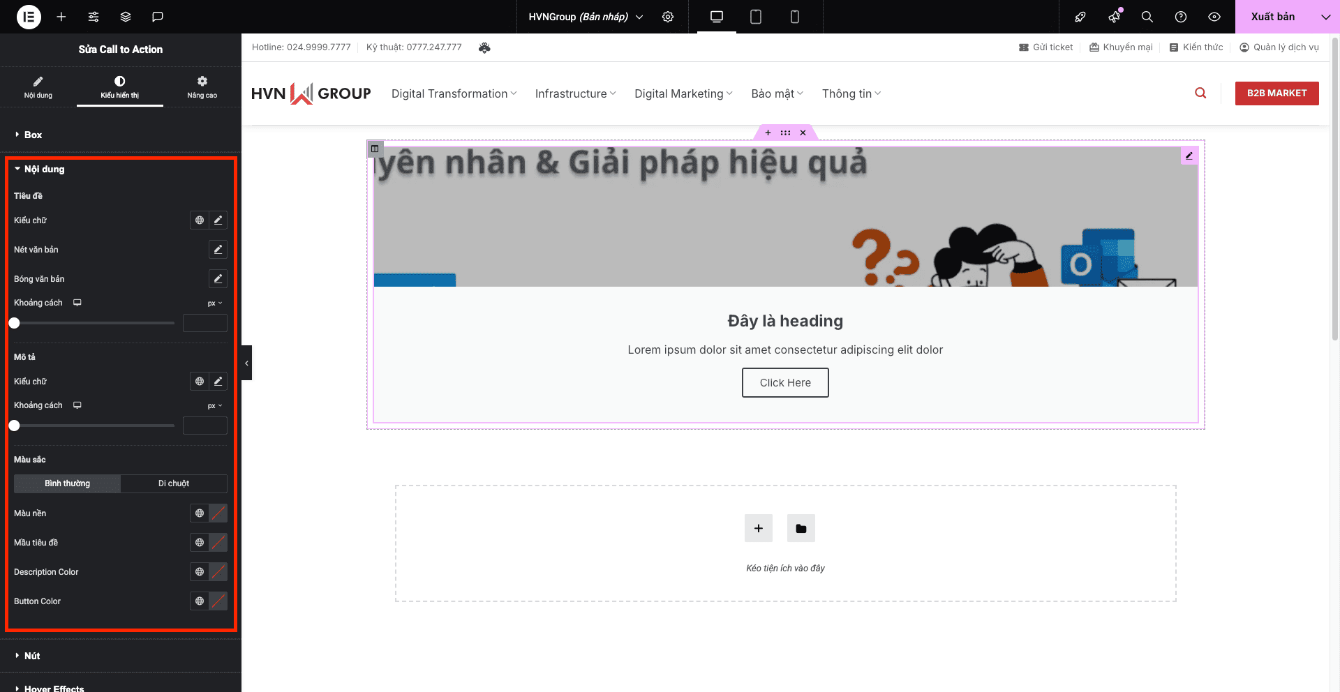 Hướng dẫn sử dụng Widget - Call to Action 13 Image6