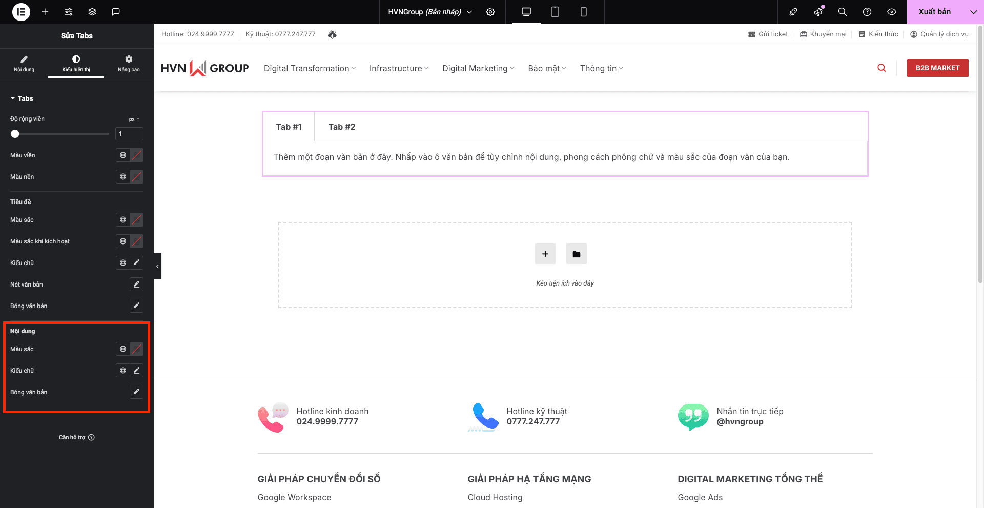 Hướng dẫn sử dụng Widget - Tabs 15 Image7