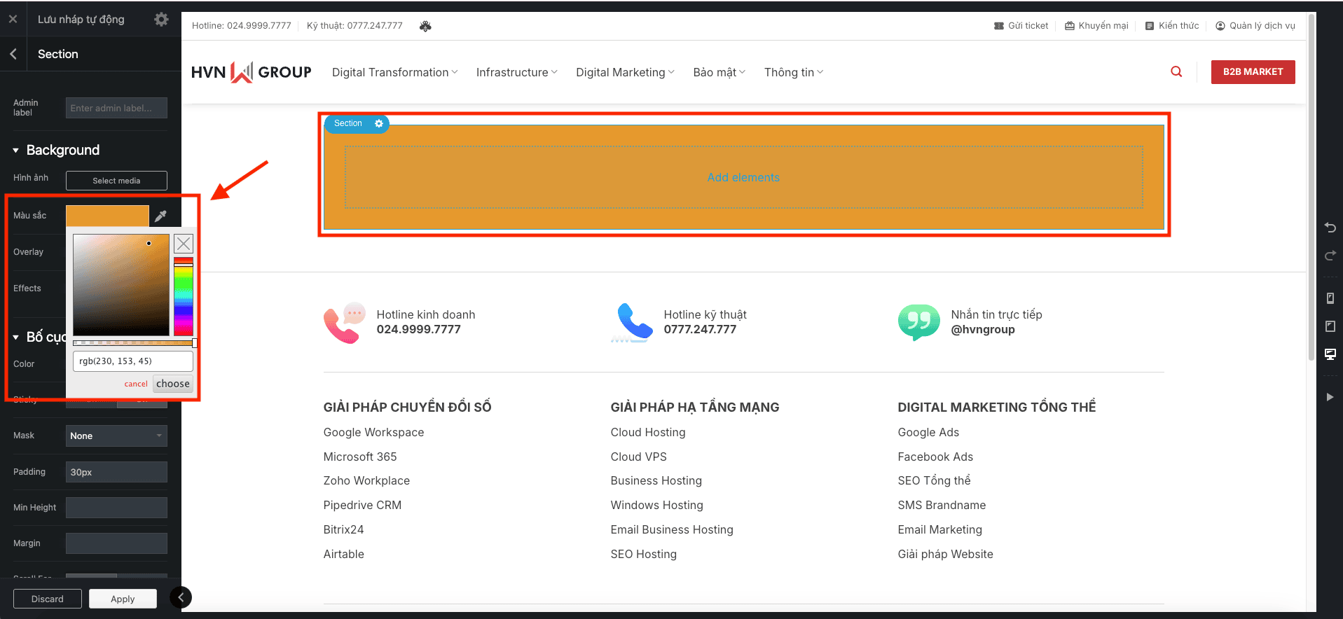 Hướng dẫn sử dụng Widget - Sections 14 Image8