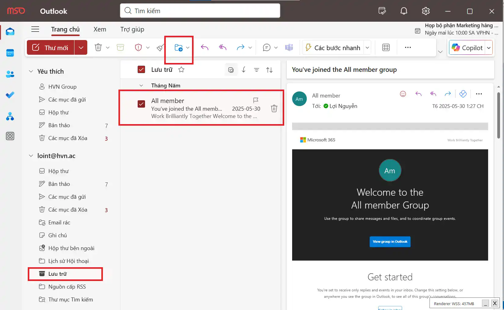 Hướng dẫn cách lấy lại email cũ trong Outlook trên máy tính & điện thoại 18 Khoi Phuc Email Luu Tru