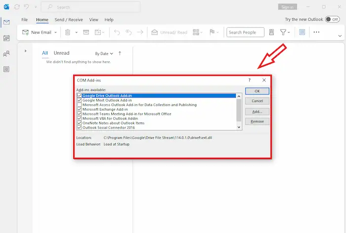 Outlook nhận mail 2 lần: Nguyên nhân & cách sửa lỗi đơn giản 27 Kiểm Tra Và Tắt Các Add Ins Xung đột Outlook