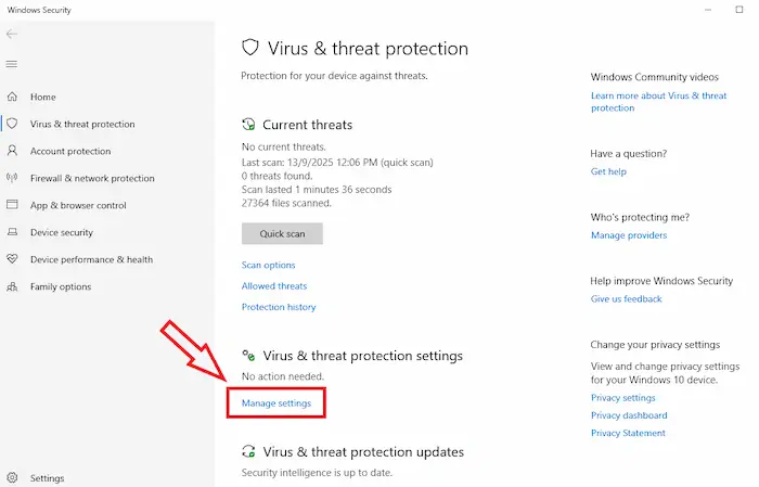 Outlook nhận mail 2 lần: Nguyên nhân & cách sửa lỗi đơn giản 29 Virus & Threat Protection Settings