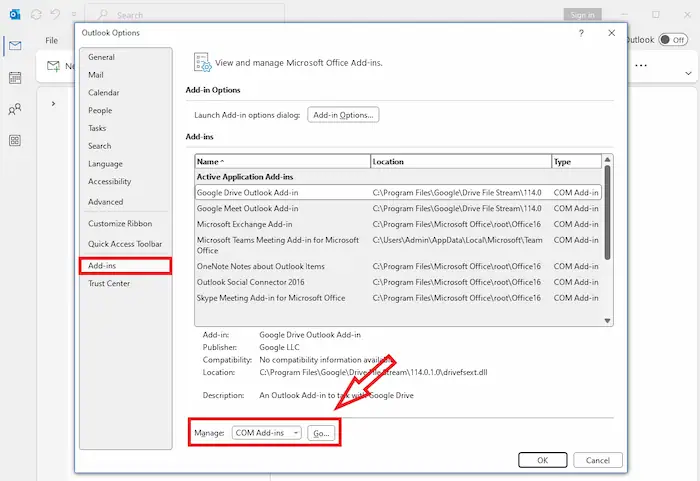 Outlook nhận mail 2 lần: Nguyên nhân & cách sửa lỗi đơn giản 26 Vô Hiệu Hóa Add Ins (tiện ích Mở Rộng)