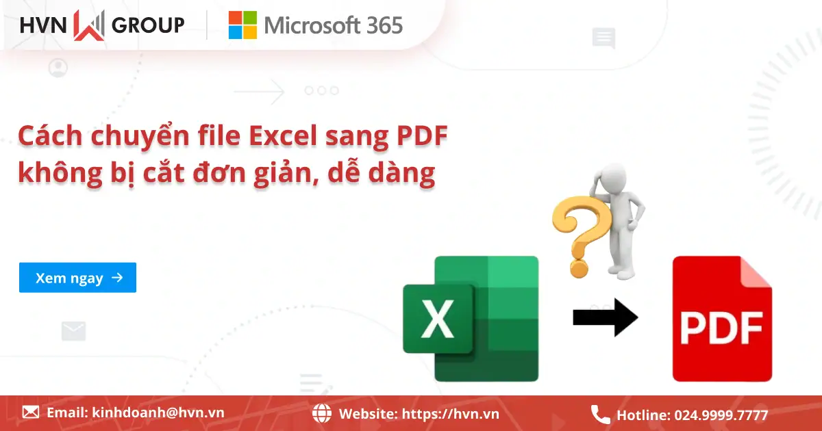 Cách Chuyển File Excel Sang Pdf Không Bị Cắt