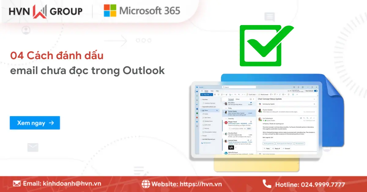 Danh Dau Email Chua Doc Trong Outlook