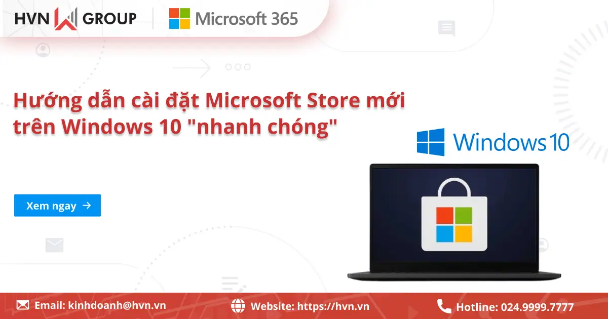 Cài đặt Microsoft Store Trên Windows 10