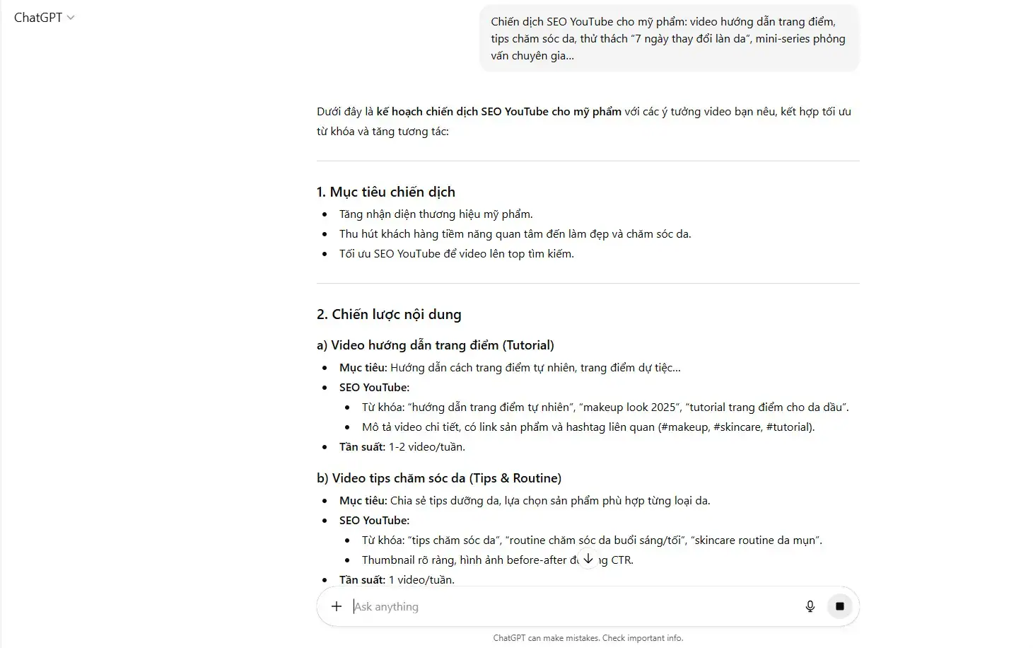 10 Cách ứng dụng Chat GPT trong công việc: Tăng tốc gấp 3 lần hiệu suất 15 Chien Luoc Y Tuong