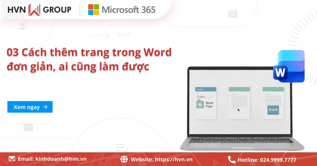 03 Cách thêm trang trong Word đơn giản, ai cũng làm được 10 Cách Thêm Trang Trong Word