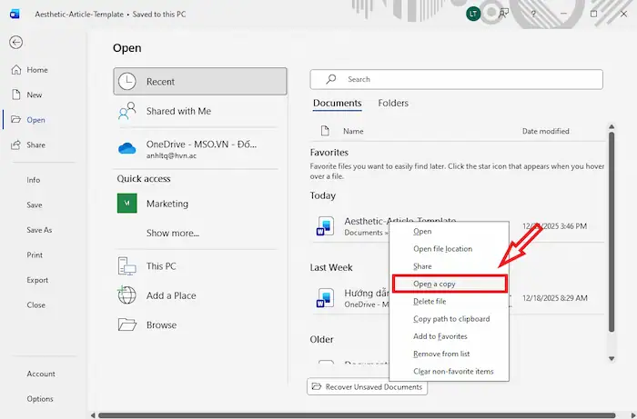 100+ Mẫu Template Word đẹp, chuyên nghiệp (Tải Miễn phí 2026) 33 Mở Template đã Cài đặt (1)