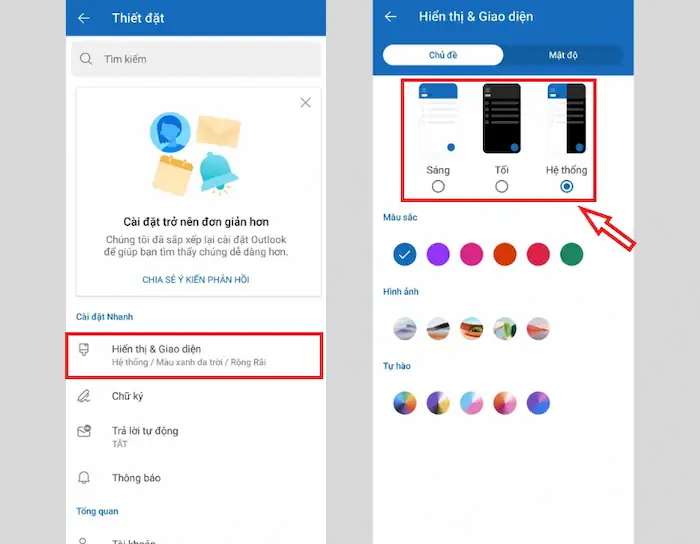 Cách thay đổi giao diện Outlook trên máy tính & điện thoại chi tiết 27 Cách Thay đổi Giao Diện Outlook Trên Thiết Bị Di động (1)