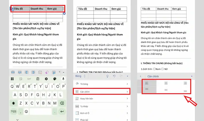 Cách tạo bảng trong Word trên điện thoại cực đơn giản từ A - Z 23 Căn Lề Nội Dung Trong Bảng Word Trên điện Thoạik