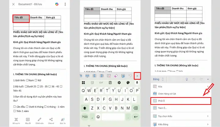 Cách gộp ô trong Word cực nhanh và đơn giản (Mọi phiên bản) 21 Cách Gộp ô Trong Word Trên điện Thoại
