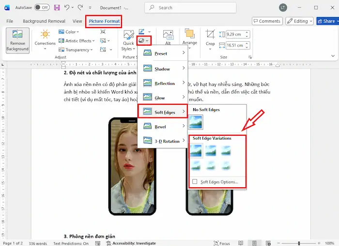 Hướng dẫn xóa nền ảnh trong Word chuyên nghiệp không cần Photoshop 19 Viền ảnh Sau Khi Tách Bị Nham Nhở Hoặc Còn Sót Màu Nền Khi Xoá Nền Trong Word