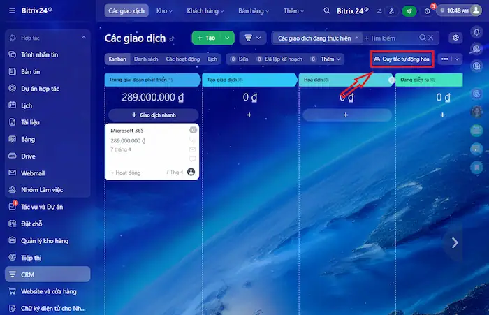 Cách tạo khách hàng tiềm năng tự động với Bitrix24 hiệu quả 47 Thiết Lập Các Quy Tắc CRM Trong Bitrix24