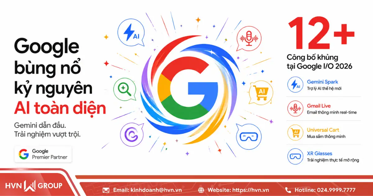Google "thổi bay" mọi giới hạn với 12+ công bố khủng tại Google I/O 2026 22 Google Và 12 Công Bố Mới Nhất