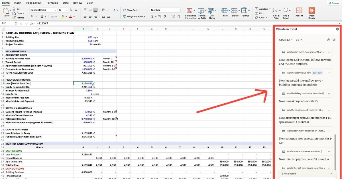 Claude for Excel là gì? Tính năng và cách cài đặt đơn giản 39 biểu tượng Claude sẽ xuất hiện trên thanh công cụ