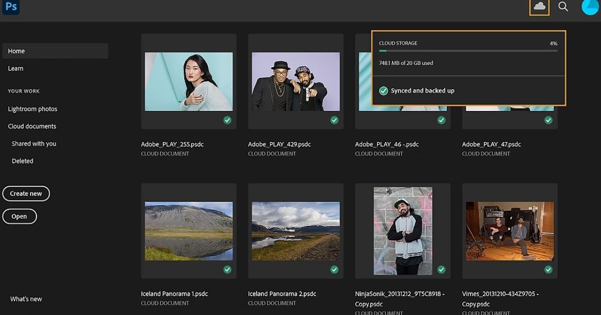 Adobe Creative Cloud All Apps for teams - 1 năm 7 Cloud Storage và đồng bộ hóa đa thiết bị