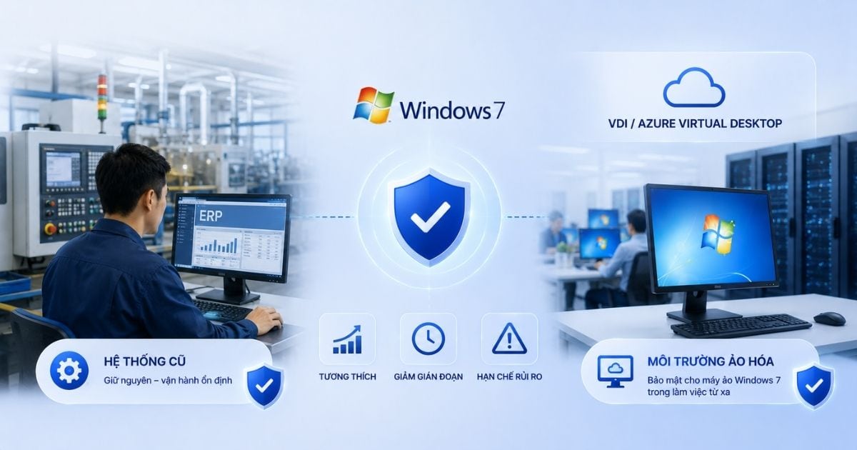 Windows 7 Extended Security Updates 2021 - Vĩnh Viễn 4 Duy trì ổn định hệ thống Legacy và môi trường ảo hóa VDI