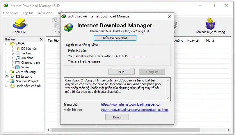 Internet Download Manager - Lifetime 2 Internet Download Manager Lifetime Tinh Nang