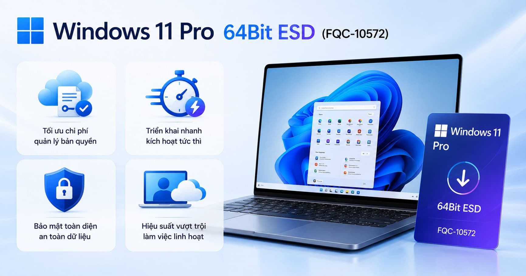 Windows 11 Pro 64Bit ESD (FQC-10572) - Vĩnh viễn 10 Lợi ích khi sử dụng Windows 11 Pro 64Bit ESD (FQC-10572)