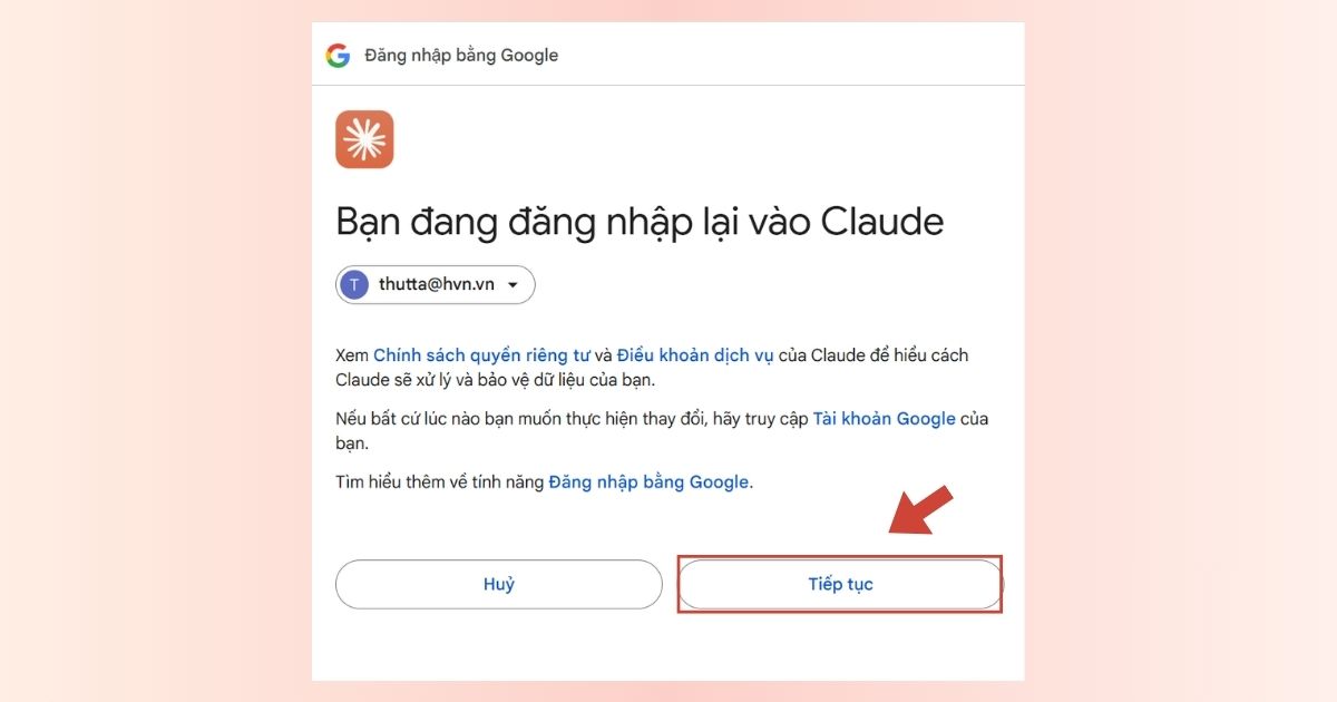Claude for Excel là gì? Tính năng và cách cài đặt đơn giản 32 nhấn "Tiếp tục"