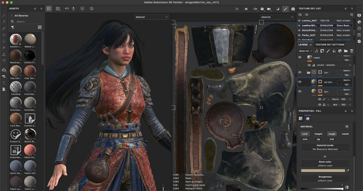 Adobe Substance 3D Collection for teams - 1 năm 2 Substance 3D Painter – Công cụ vẽ kết cấu và vật liệu 3D chuyên nghiệp