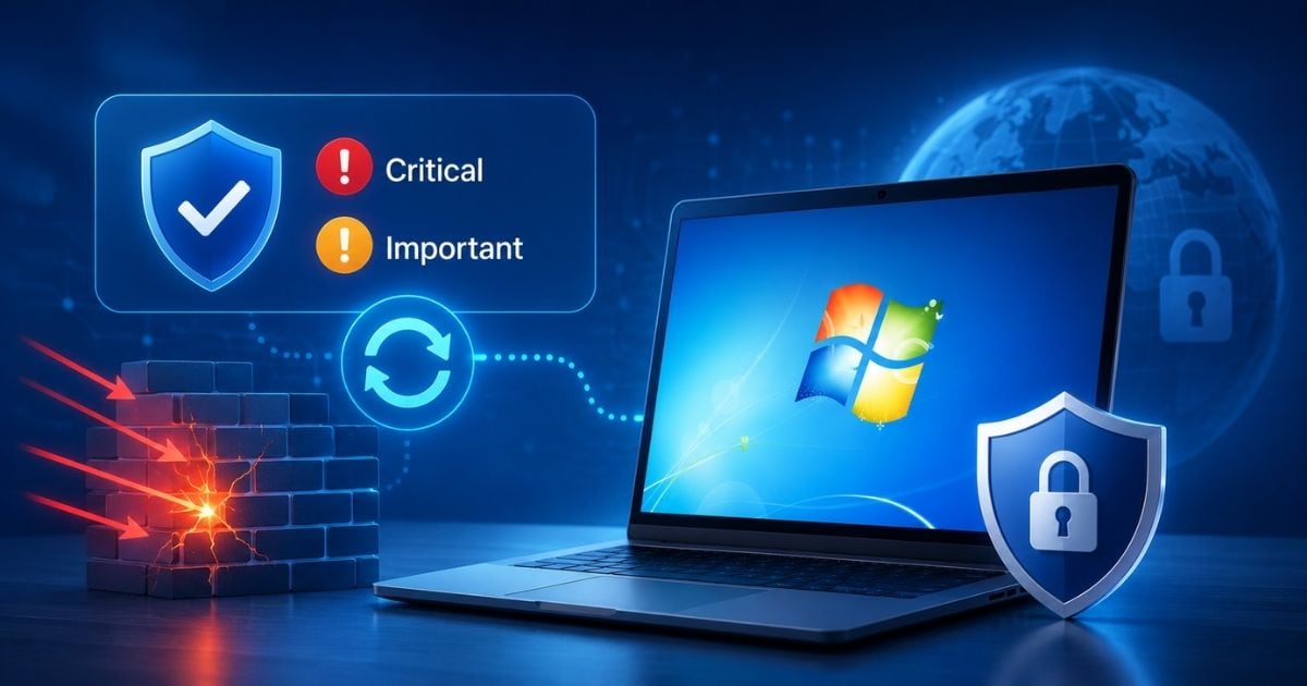 Windows 7 Extended Security Updates 2021 - Vĩnh Viễn 2 Nhận các bản vá bảo mật Critical và Important