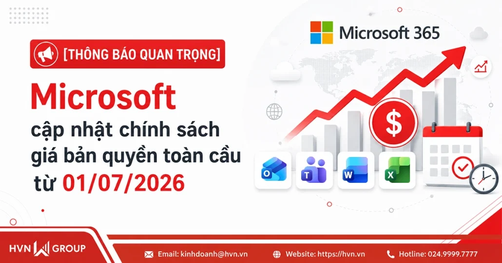 Microsoft điều Chỉnh Cơ Cấu Sản Phẩm Và Tăng Giá Thương Mại Toàn Cầu áp Dụng Từ Ngày 01072026.