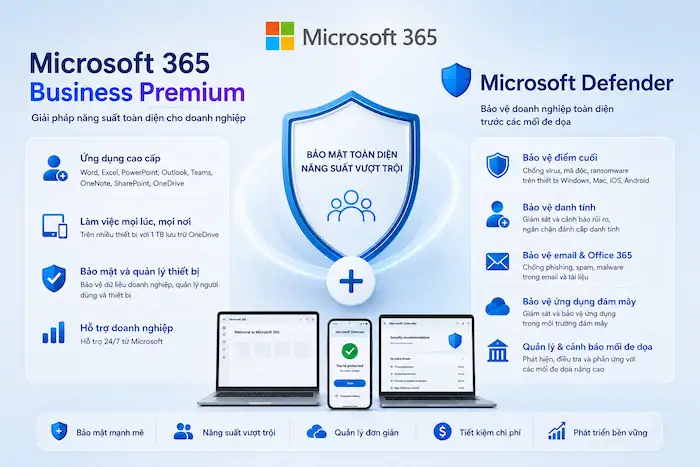 Tư vấn mua Microsoft Defender for Business: Bảng giá & giải pháp tối ưu 10 Tư Vấn Mua Microsoft Defender Cho Doanh Nghiệp đang Sử Dụng Microsoft 365 Business Basic Hoặc Standard