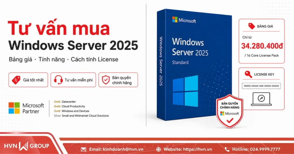 Tư vấn mua Windows Server 2025 | Bảng giá, tính năng & cách tính License 13 Tư Vấn Mua Windows Server 2025