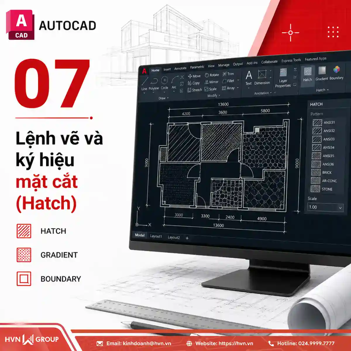 Tổng hợp 150+ câu lệnh trong AutoCAD thông dụng nhất cho người mới 24 Autocad07 Lenh Ve Va Ky Hieu Cat