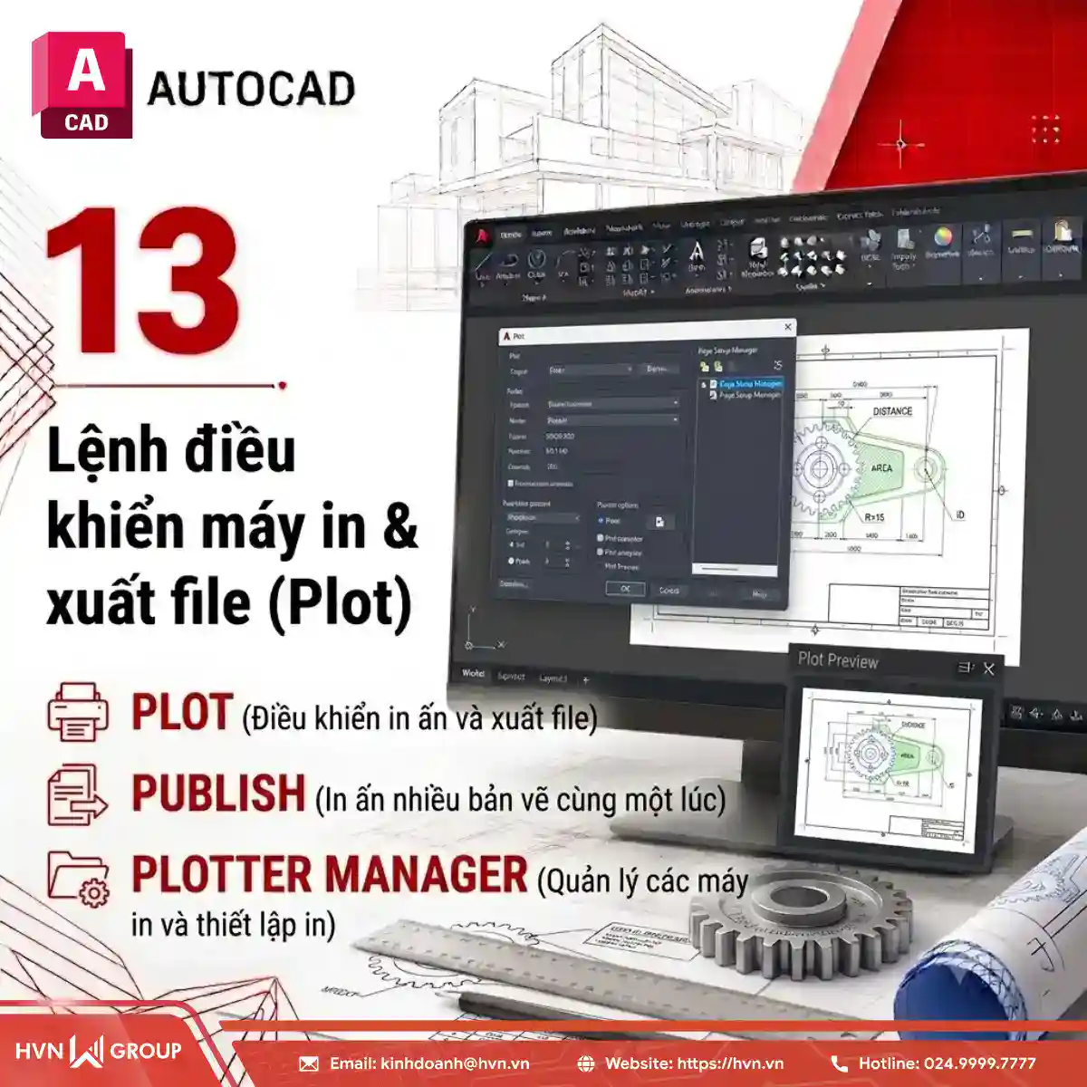 Tổng hợp 150+ câu lệnh trong AutoCAD thông dụng nhất cho người mới 30 Autocad13 Dieu Khien May In Va Xuat File