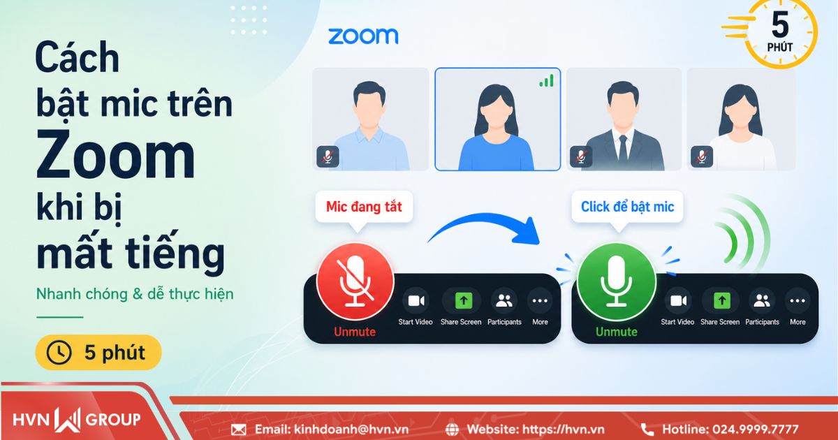 Cách bật mở mic trên Zoom khi bị mất tiếng chỉ trong 5 phút 9 Cách bật mở mic trên Zoom khi bị mất tiếng chỉ trong 5 phút