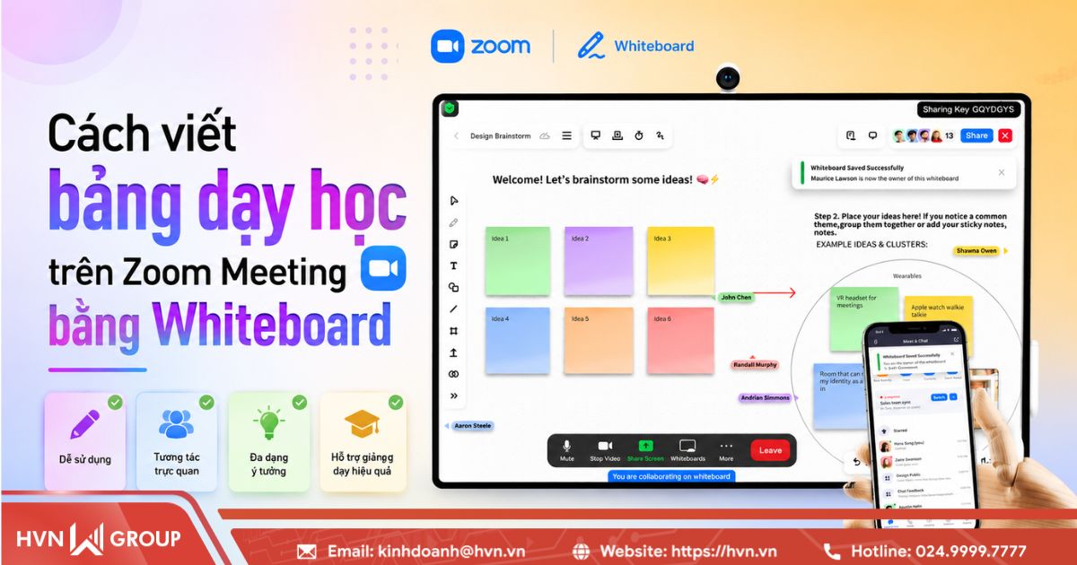 Cách viết bảng dạy học trên Zoom Meeting bằng Whiteboard 39 Cách viết bảng dạy học trên Zoom Meeting bằng Whiteboard