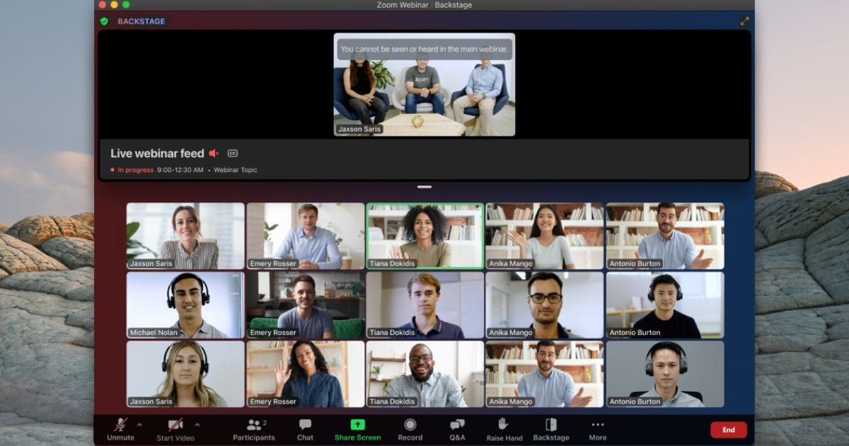 Zoom Workplace Webinar 1000 Add-Ons - 1 Tháng 2 Chuẩn bị sự kiện an toàn với phòng hậu trường Virtual Backstage