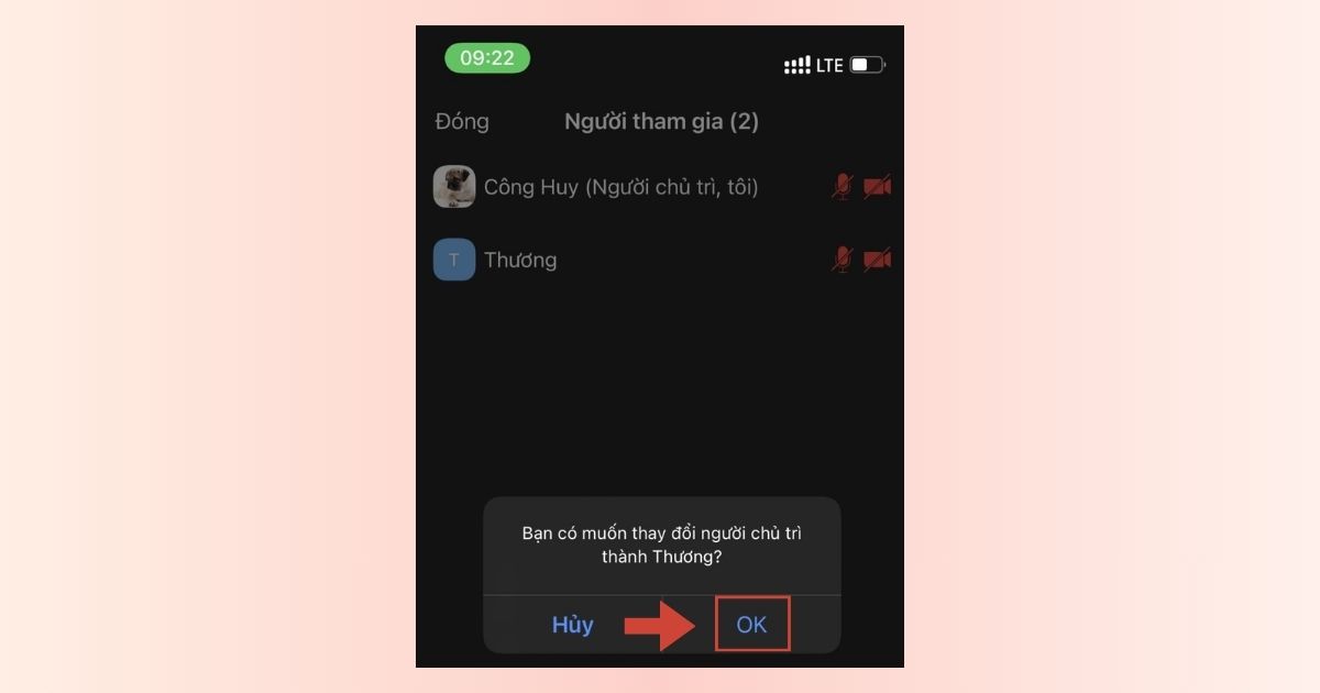Hướng dẫn cách chuyển Host trên Zoom nhanh chóng 15 nhấn OK để hoàn tất.