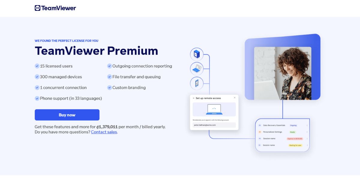 Tư vấn mua TeamViewer bản quyền: Báo giá & giải pháp tối ưu 12 TeamViewer dành cho nhóm làm việc (For teams)