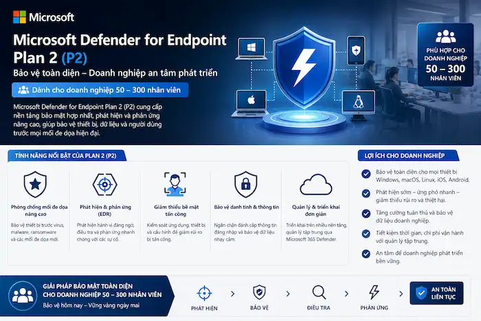 Tư vấn mua Microsoft Defender for Endpoint chuẩn xác & tối ưu chi phí 10 Tư Vấn Mua Microsoft Defender For Endpoint Cho Doanh Nghiệp Từ 50 300 Nhân Viên