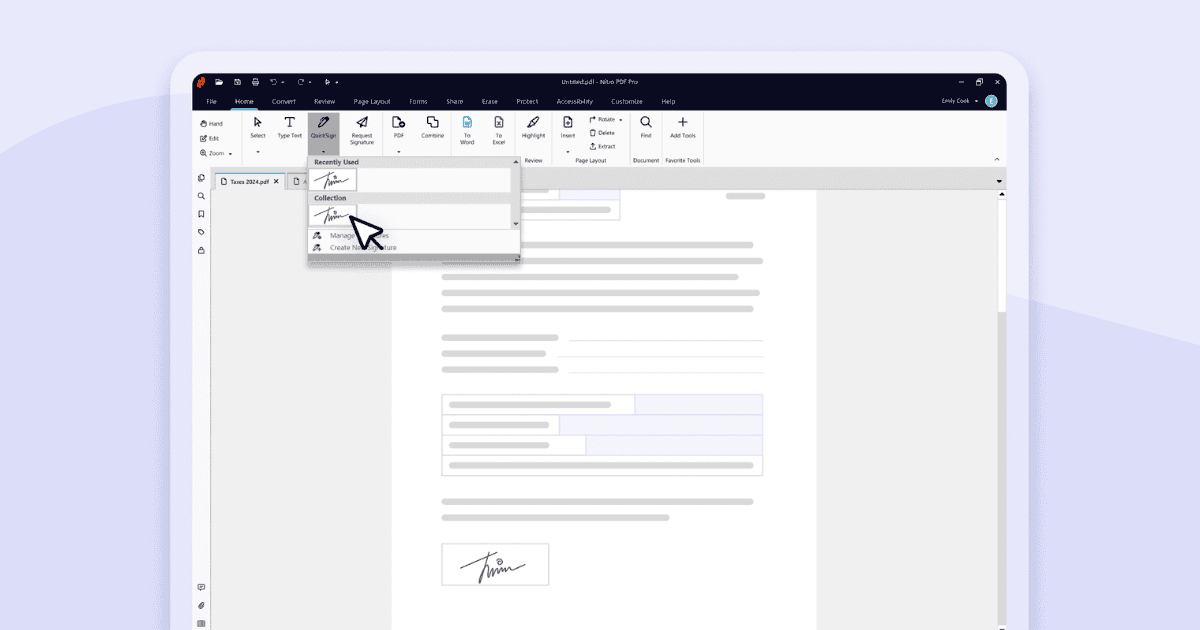 Nitro Sign - Standard (200 Subscription Plan Packages per User included) - 1 năm 4 Bộ công cụ chỉnh sửa, tạo và chuyển đổi PDF toàn diện
