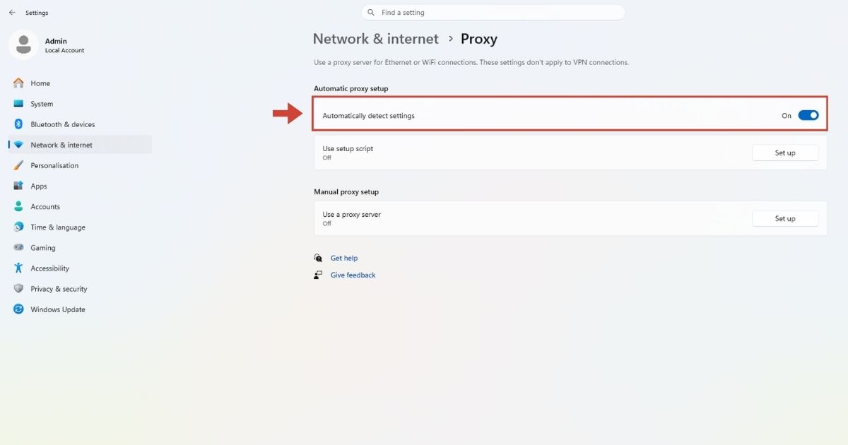 11 Cách sửa lỗi Unable to connect trên Zoom thành công 100% 53 chuyển trạng thái Automatically detect settings