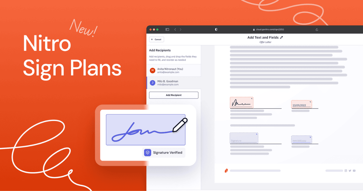 Nitro Sign - Standard (200 Subscription Plan Packages per User included) - 1 năm 6 Lợi ích của Nitro Sign - Standard (200 Subscription Plan Packages per User included) - 1 năm