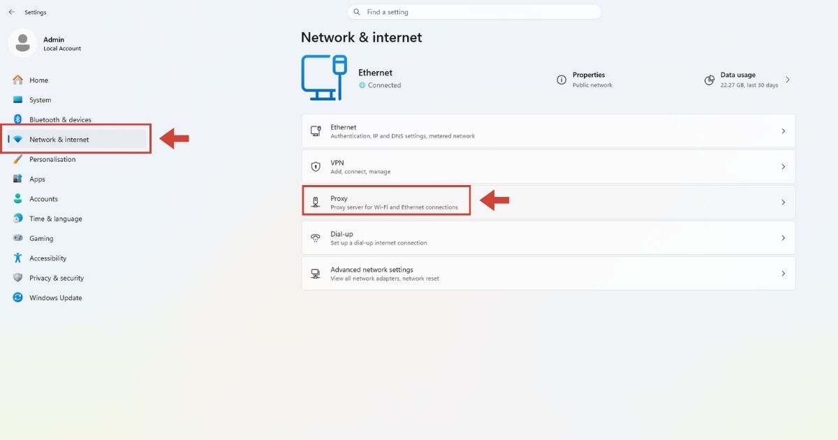 11 Cách sửa lỗi Unable to connect trên Zoom thành công 100% 52 Tắt tính năng Proxy Server trong cài đặt hệ thống