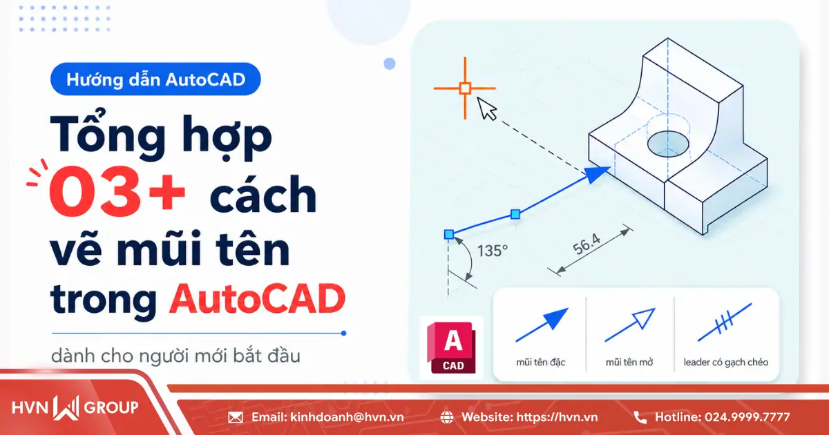 Tổng hợp 03+ cách vẽ mũi tên trong AutoCAD cho người mới bắt đầu 18 Ve Mui Ten Trong Autocad